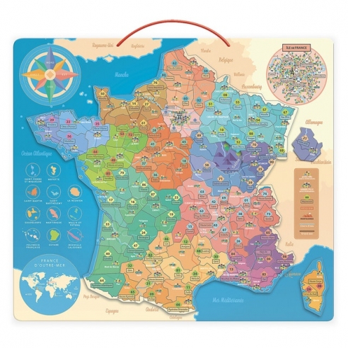 La carte de France magnétique